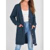 imagePRETTYGARDEN Long Sleeve Cable Knit Long Cardigan for Women 2025 Fall Winter Chunky Open Front Button Sweaters with PocketsBlue