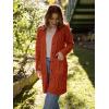 imagePRETTYGARDEN Long Sleeve Cable Knit Long Cardigan for Women 2025 Fall Winter Chunky Open Front Button Sweaters with PocketsCaramel
