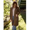 imagePRETTYGARDEN Long Sleeve Cable Knit Long Cardigan for Women 2025 Fall Winter Chunky Open Front Button Sweaters with PocketsCoffee