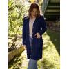 imagePRETTYGARDEN Long Sleeve Cable Knit Long Cardigan for Women 2025 Fall Winter Chunky Open Front Button Sweaters with PocketsDark Blue