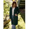 imagePRETTYGARDEN Long Sleeve Cable Knit Long Cardigan for Women 2025 Fall Winter Chunky Open Front Button Sweaters with PocketsDark Green