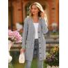 imagePRETTYGARDEN Long Sleeve Cable Knit Long Cardigan for Women 2025 Fall Winter Chunky Open Front Button Sweaters with PocketsGrey