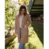 imagePRETTYGARDEN Long Sleeve Cable Knit Long Cardigan for Women 2025 Fall Winter Chunky Open Front Button Sweaters with PocketsKhaki
