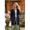 imagePRETTYGARDEN Long Sleeve Cable Knit Long Cardigan for Women 2025 Fall Winter Chunky Open Front Button Sweaters with PocketsNavy