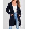 imagePRETTYGARDEN Long Sleeve Cable Knit Long Cardigan for Women 2025 Fall Winter Chunky Open Front Button Sweaters with PocketsNavy