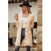 imagePRETTYGARDEN Long Sleeve Cable Knit Long Cardigan for Women 2025 Fall Winter Chunky Open Front Button Sweaters with PocketsOffwhite