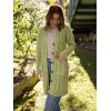 imagePRETTYGARDEN Long Sleeve Cable Knit Long Cardigan for Women 2025 Fall Winter Chunky Open Front Button Sweaters with PocketsOlive Green
