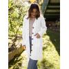 imagePRETTYGARDEN Long Sleeve Cable Knit Long Cardigan for Women 2025 Fall Winter Chunky Open Front Button Sweaters with PocketsSnow White
