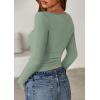 imagePRETTYGARDEN Long Sleeve Shirts for Women 2025 Fall Boat Neck Ribbed Knit Ruched Fitted Going Out Tops Casual Basic TeesSage Green