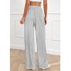 imagePRETTYGARDEN Womens Striped Pajama Pants 2025 Fall Fashion Clothing Lounge Sleep Pj Bottoms Comfy Casual Wide Leg TrousersBlack