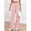 imagePRETTYGARDEN Womens Striped Pajama Pants 2025 Fall Fashion Clothing Lounge Sleep Pj Bottoms Comfy Casual Wide Leg TrousersRed
