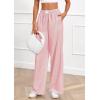 imagePRETTYGARDEN Womens Striped Pajama Pants 2025 Fall Fashion Clothing Lounge Sleep Pj Bottoms Comfy Casual Wide Leg TrousersRed