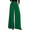 imagePRETTYGARDEN Womens Fall Wide Leg Trousers 2025 High Elastic Waist Loose Pleated Long Flowy Palazzo Work Pants with PocketsGreen