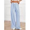 imagePRETTYGARDEN Womens Wide Leg Striped Pants 2025 Fall Casual High Waisted Baggy Palazzo Lounge Trousers Fashion BottomsBlue