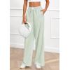 imagePRETTYGARDEN Womens Wide Leg Striped Pants 2025 Fall Casual High Waisted Baggy Palazzo Lounge Trousers Fashion BottomsLight Green