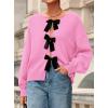 imagePRETTYGARDEN Cardigan Sweaters for Women Fall Fashion 2025 Bow Tie Front Long Sleeve Knit Sweater Tops Cute Winter ClothesPink