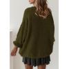 imagePRETTYGARDEN Oversized Sweaters for Women Fall Clothes 2025 Long Sleeve Mock Neck Tops Chunky Knit Pullover Winter ClothingArmy Green