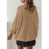 imagePRETTYGARDEN Oversized Sweaters for Women Fall Clothes 2025 Long Sleeve Mock Neck Tops Chunky Knit Pullover Winter ClothingKhaki