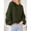 imagePRETTYGARDEN Womens Fall Oversized Sweaters Dressy Casual Long Sleeve Chunky Knit Winter Pullover Tops 2025 Holiday OutfitsArmy Green