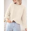 imagePRETTYGARDEN Womens Fall Oversized Sweaters Dressy Casual Long Sleeve Chunky Knit Winter Pullover Tops 2025 Holiday OutfitsBeige