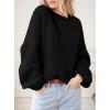 imagePRETTYGARDEN Womens Fall Oversized Sweaters Dressy Casual Long Sleeve Chunky Knit Winter Pullover Tops 2025 Holiday OutfitsBlack