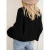 imagePRETTYGARDEN Womens Fall Oversized Sweaters Dressy Casual Long Sleeve Chunky Knit Winter Pullover Tops 2025 Holiday OutfitsBlack