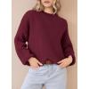 imagePRETTYGARDEN Womens Fall Oversized Sweaters Dressy Casual Long Sleeve Chunky Knit Winter Pullover Tops 2025 Holiday OutfitsBurgundy