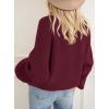 imagePRETTYGARDEN Womens Fall Oversized Sweaters Dressy Casual Long Sleeve Chunky Knit Winter Pullover Tops 2025 Holiday OutfitsBurgundy