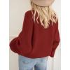 imagePRETTYGARDEN Womens Fall Oversized Sweaters Dressy Casual Long Sleeve Chunky Knit Winter Pullover Tops 2025 Holiday OutfitsRed