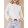 imagePRETTYGARDEN Womens Fall Oversized Sweaters Dressy Casual Long Sleeve Chunky Knit Winter Pullover Tops 2025 Holiday OutfitsWhite