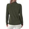 imagePRETTYGARDEN Womens Sweaters Quarter Zip Knit Long Sleeve Business Casual Pullover Tops 2025 Fall Fashion Work OutfitsArmy Green