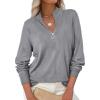 imagePRETTYGARDEN Womens Sweaters Quarter Zip Knit Long Sleeve Business Casual Pullover Tops 2025 Fall Fashion Work OutfitsGrey