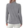imagePRETTYGARDEN Womens Sweaters Quarter Zip Knit Long Sleeve Business Casual Pullover Tops 2025 Fall Fashion Work OutfitsGrey