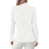 imagePRETTYGARDEN Womens Sweaters Quarter Zip Knit Long Sleeve Business Casual Pullover Tops 2025 Fall Fashion Work OutfitsWhite