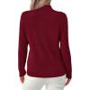 imagePRETTYGARDEN Womens Sweaters Quarter Zip Knit Long Sleeve Business Casual Pullover Tops 2025 Fall Fashion Work OutfitsWine Red