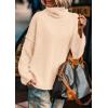 imagePRETTYGARDEN Womens Turtleneck Long Sleeve Sweater 2025 Fall Trendy Loose Fit Knit Tops Oversized Pullover SweatersApricot