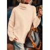 imagePRETTYGARDEN Womens Turtleneck Long Sleeve Sweater 2025 Fall Trendy Loose Fit Knit Tops Oversized Pullover SweatersApricot