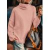 imagePRETTYGARDEN Womens Turtleneck Long Sleeve Sweater 2025 Fall Trendy Loose Fit Knit Tops Oversized Pullover SweatersPink