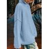 imagePRETTYGARDEN Womens Turtleneck Long Sleeve Sweater 2025 Fall Trendy Loose Fit Knit Tops Oversized Pullover SweatersSky Blue
