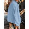 imagePRETTYGARDEN Womens Turtleneck Long Sleeve Sweater 2025 Fall Trendy Loose Fit Knit Tops Oversized Pullover SweatersSky Blue
