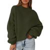 imagePRETTYGARDEN Womens Fall Oversized Sweaters Dressy Casual Long Sleeve Chunky Knit Winter Pullover Tops 2025 Holiday OutfitsArmy Green
