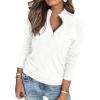 imagePRETTYGARDEN Womens Sweaters Quarter Zip Knit Long Sleeve Business Casual Pullover Tops 2025 Fall Fashion Work OutfitsWhite