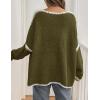 imagePRETTYGARDEN Womens Oversized Cardigan Sweaters 2025 Fall Long Lantern Sleeve Knit Open Front Lightweight SweaterStyle2army Green