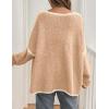 imagePRETTYGARDEN Womens Oversized Cardigan Sweaters 2025 Fall Long Lantern Sleeve Knit Open Front Lightweight SweaterStyle2camel