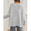 imagePRETTYGARDEN Womens Oversized Cardigan Sweaters 2025 Fall Long Lantern Sleeve Knit Open Front Lightweight SweaterStyle2grey