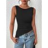 imagePRETTYGARDEN Womens Ruched Tank Tops 2025 Summer Sleeveless Slim Fit T Shirts Blouses Going Out Y2K Fashion ClothesBlack