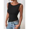 imagePRETTYGARDEN Womens Ruched Tank Tops 2025 Summer Sleeveless Slim Fit T Shirts Blouses Going Out Y2K Fashion ClothesBlack