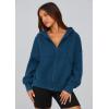 imagePRETTYGARDEN Womens Zip Up Y2K Hoodies 2025 Fall Fashion Long Sleeve Hooded Fleece Sweatshirts Casual Jacket Winter ClothesDark Blue