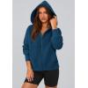 imagePRETTYGARDEN Womens Zip Up Y2K Hoodies 2025 Fall Fashion Long Sleeve Hooded Fleece Sweatshirts Casual Jacket Winter ClothesDark Blue