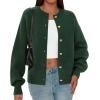 imagePRETTYGARDEN Cardigan Sweaters for Women 2025 Fall Fashion Chunky Long Sleeve Button Down Trendy Winter Sweater JacketDark Green